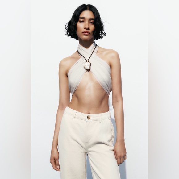 ZARA HIGH WAIST Z1975 DRAWSTRING CUFF JOGGER PANTS. SIZE M - Picture 6 of 7